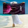 1pc Football Player Action Microfiber Quick Dry Beach Towel Absorbent Soft Oversized Sand Free Towel for Travel Pool Gym Swimming Yoga 20a166