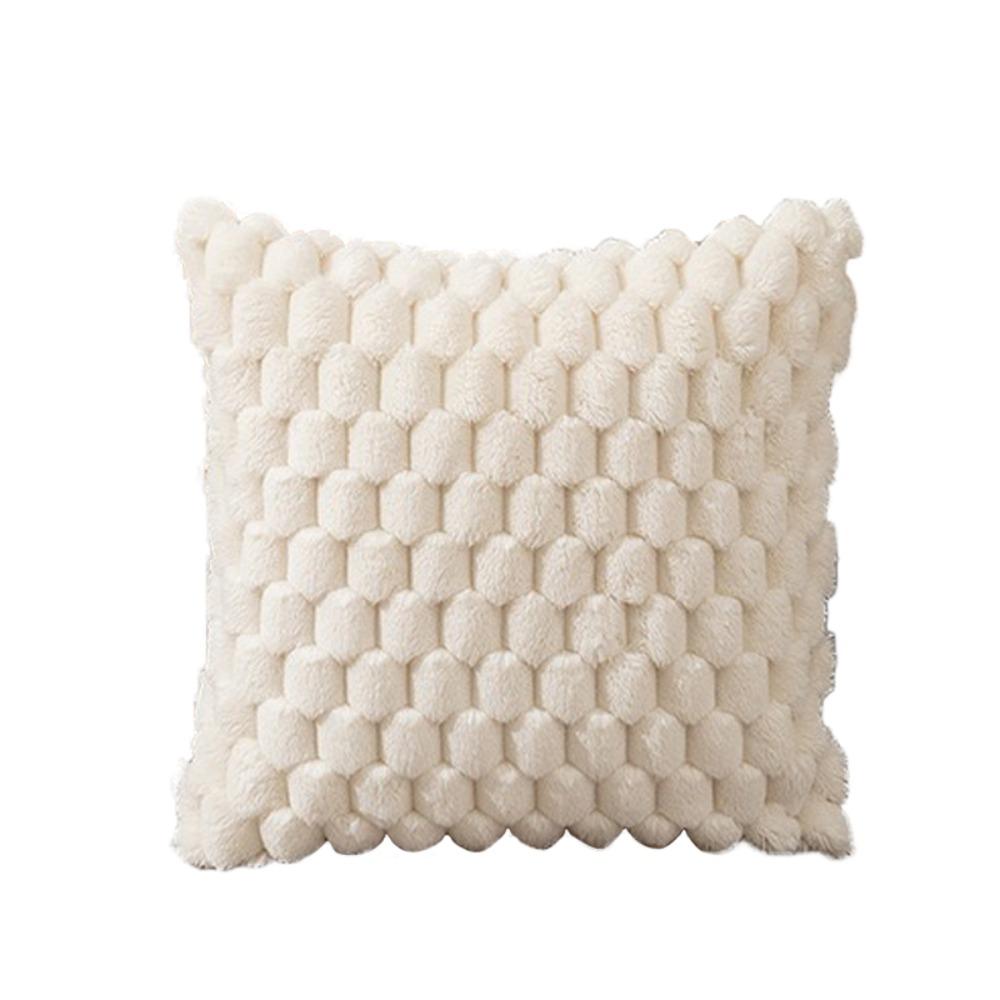 Квадратная наволочка для подушки в стиле INS, съемная плюшевая наволочка для гостиной/офиса