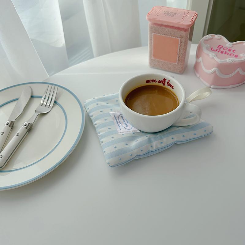 1 шт. хлопковый коврик для чашки, многофункциональный сетчатый узор, квадратная теплоизоляционная подставка в стиле INS 13x17 см
