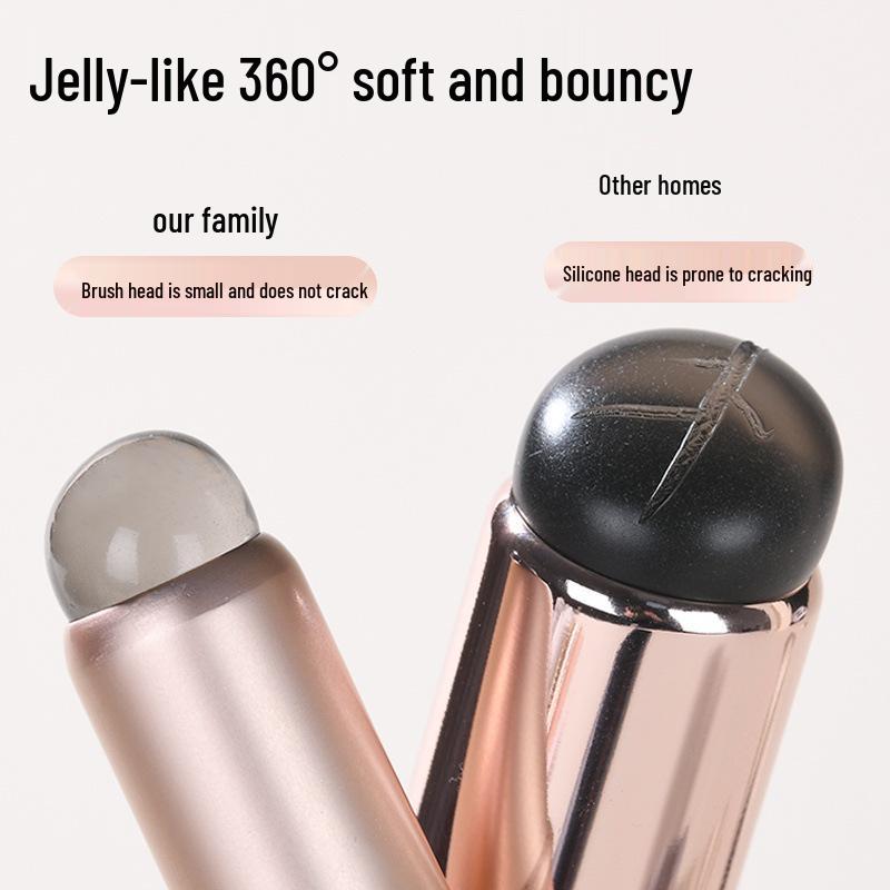 Мини силиконовая кисть для губ и консилера с крышкой - Портативный инструмент для растушевки кончиками пальцев