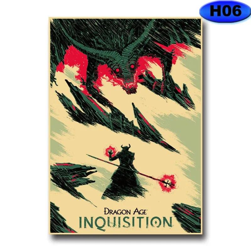 Современное украшение для дома, живопись, HD принты, постеры с видеоиграми, крафт-бумага, винтажный плакат, настенная наклейка, декор для комнаты, бара, кафе