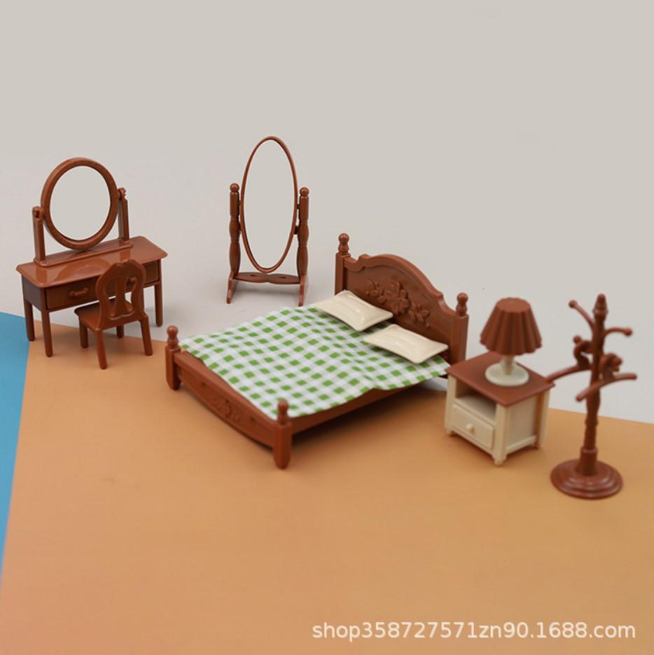 Игровой домик Игрушка Симуляция Мини-мебель Полный набор Кухня Кукольный домик Миниатюрная еда Игровая сцена Украшение Модель девочки