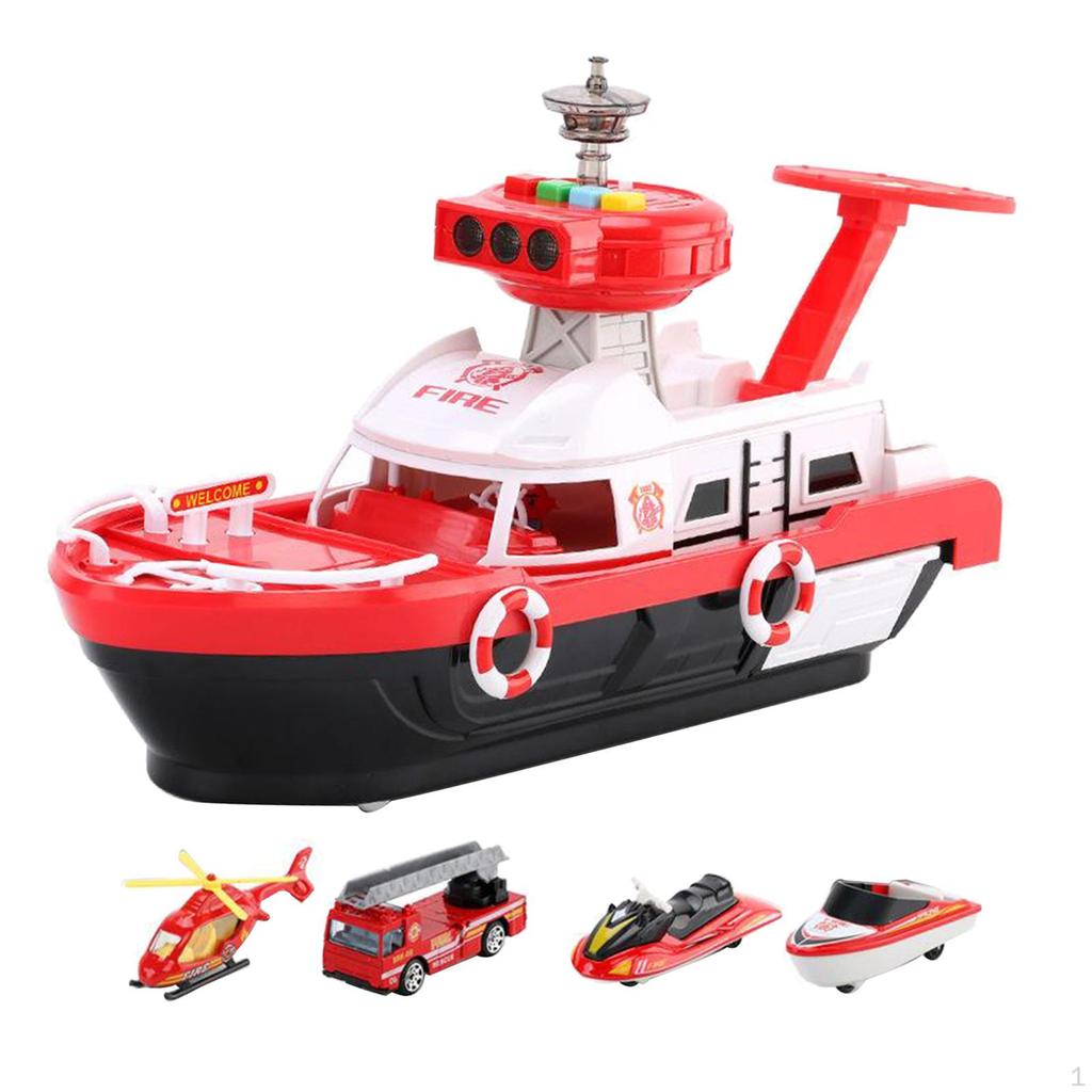 Дети детская игрушка Моделирование Трек Инерционная Лодка Литые Модели и Транспортные Средства Модель Корабля Машина для мальчиков