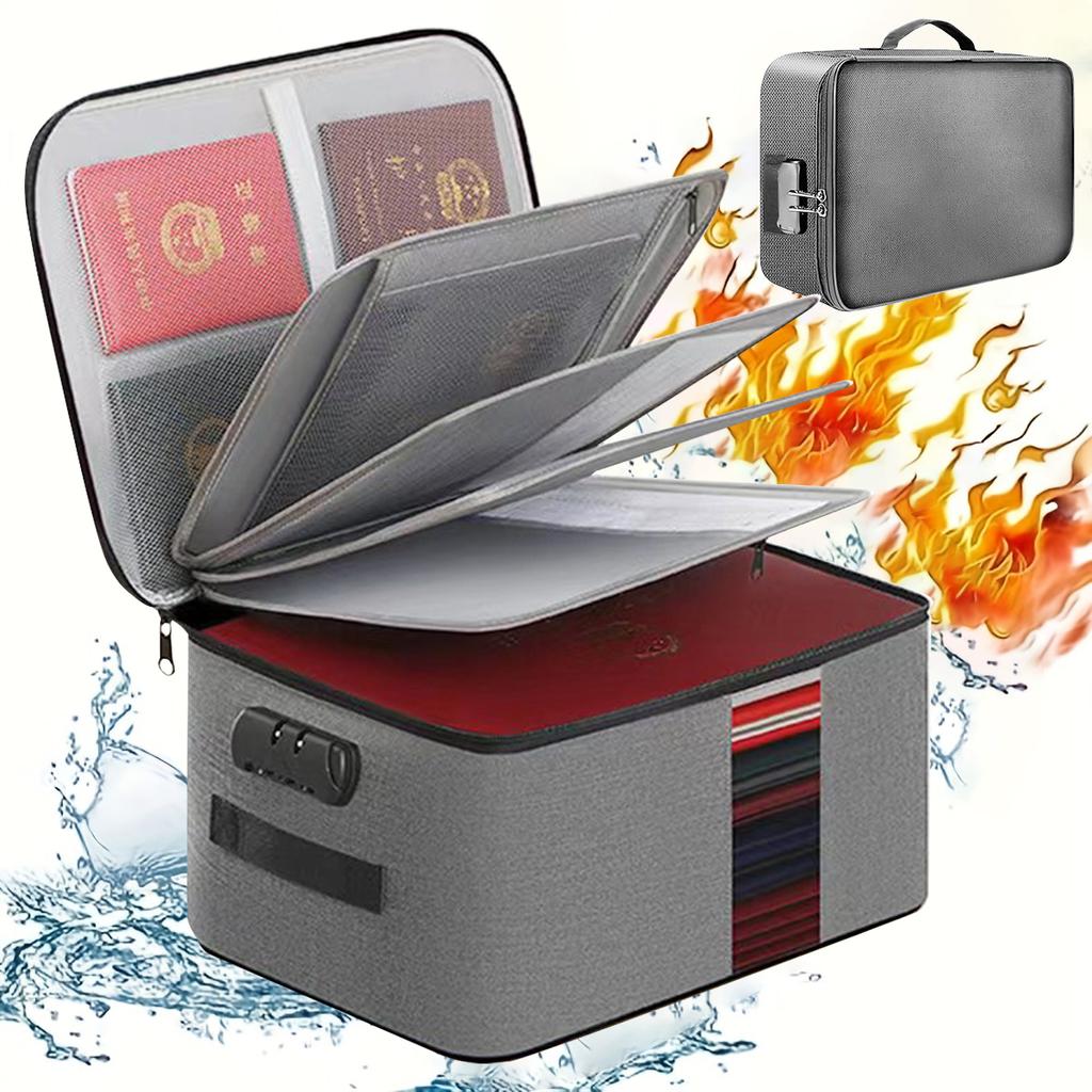 Сумка для документов и паспорта большой емкости 3/5 слоев Оксфорд с замком Органайзер для документов Чехол Большое пространство для папок А4 Сертификаты