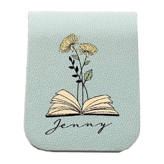 Закладка для книги в виде цветка из искусственной кожи, ручной работы, мини, портативная, водонепроницаемая, маркер для страниц, магнитный зажим, подарок для книголюбов, детей, студентов