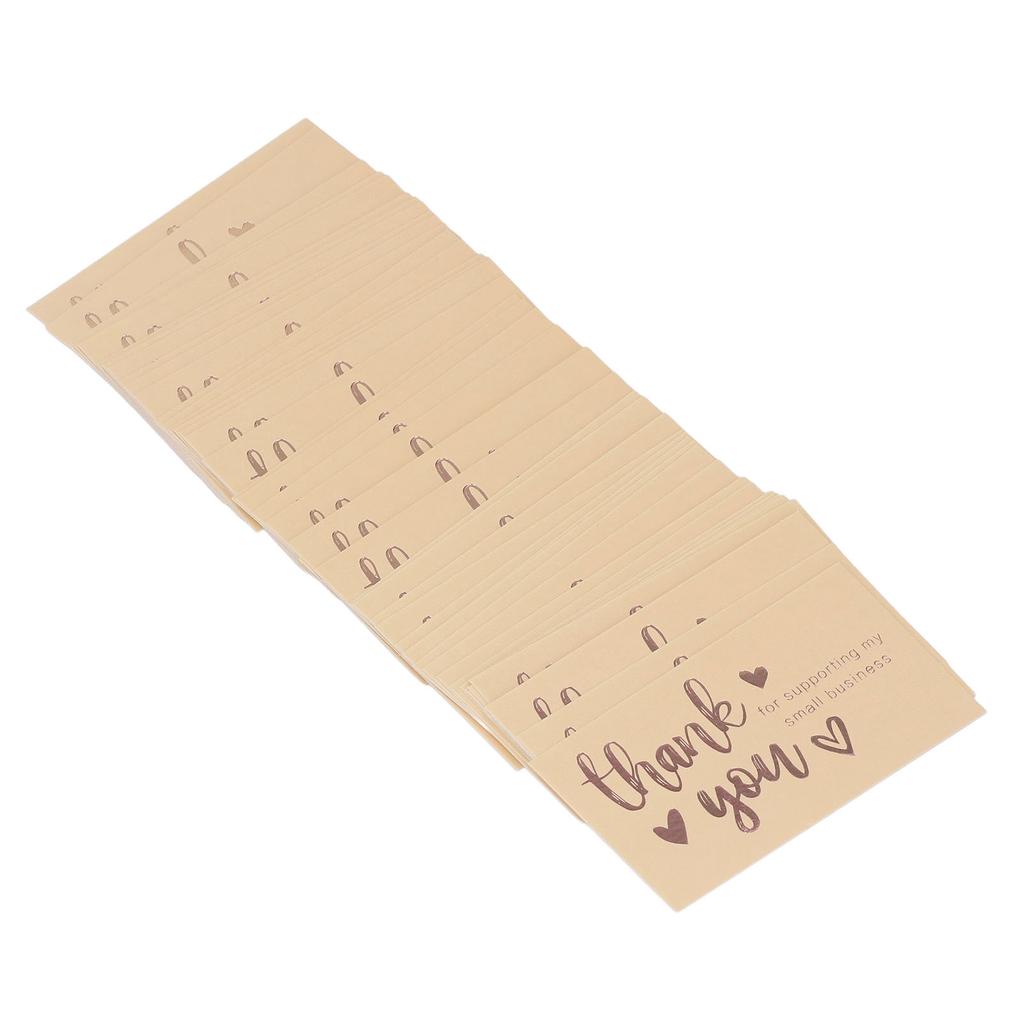 200 шт. открыток с благодарностью, золотые 3,5x1,9 дюйма, деловая бумажная открытка с благодарностью для интернет-магазина
