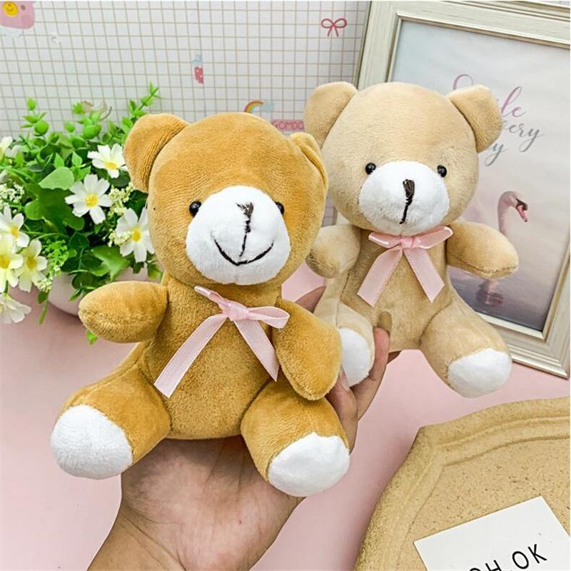 Wear Bow Tie Bear Plush Toy Cartoon Stuffed Animals Bears Plushies Doll Soft Kids Toys For Girls Gift 16CM