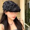 Spring and Summer Niche High-end Rose Forward Hat Female Retro Concave Temperament Beret Painter Hat