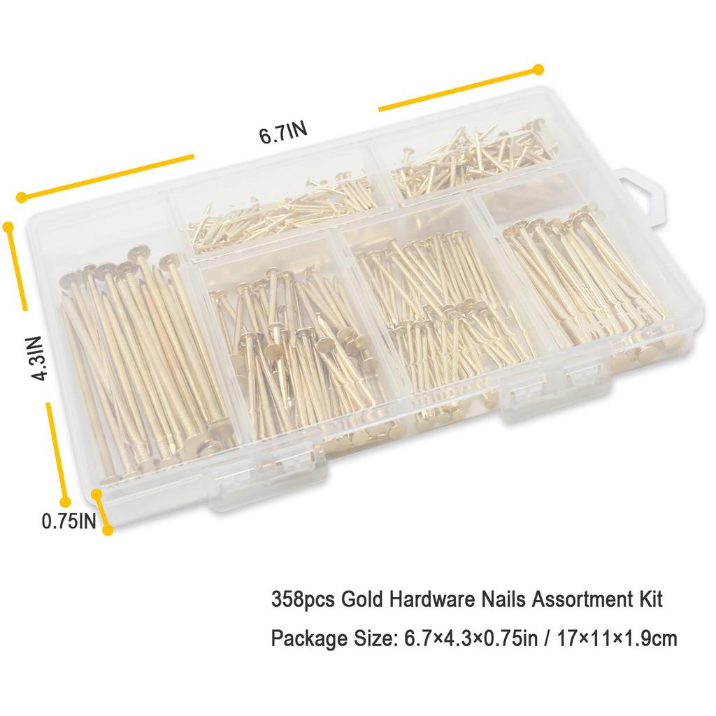 358 небольших наборов гвоздей для настенных работ, предназначенных для подвешивания наборов для краски, наборов для гвоздей и подвесок изображений