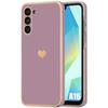 Luxury Case - Booling - for Samsung Galaxy A16 - Purple - Golden Heart Pattern - Shockproof Soft