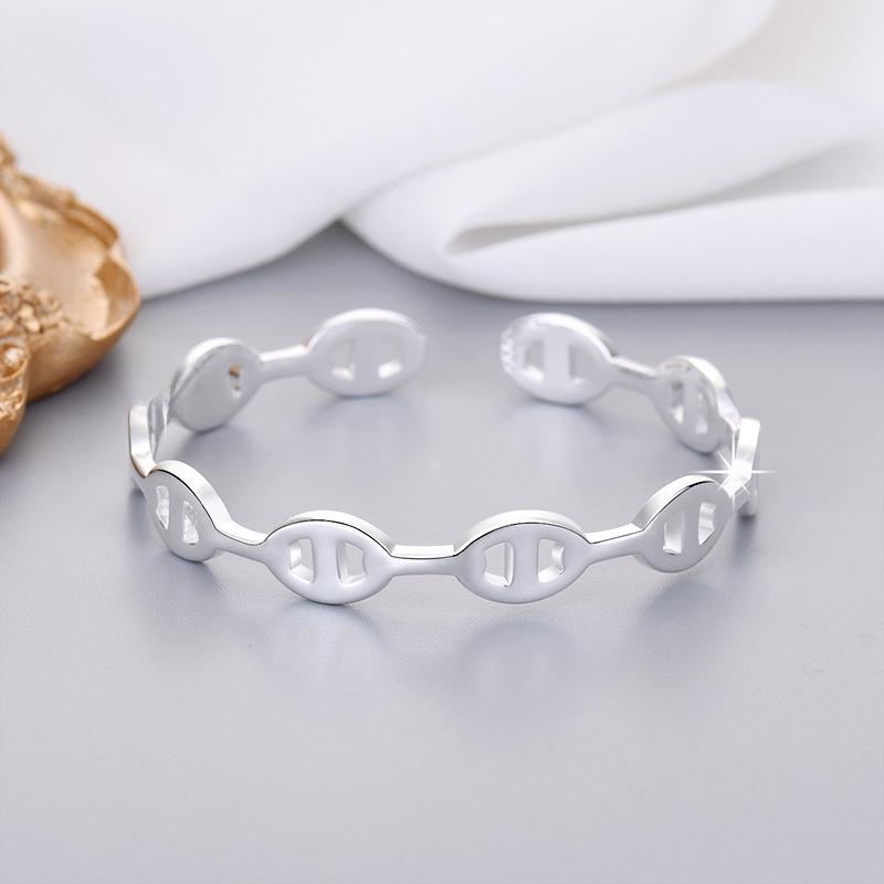 Trendy Japanese Pig Nose Adjustable Open Bracelet In European and American Hot-Selling Fashion