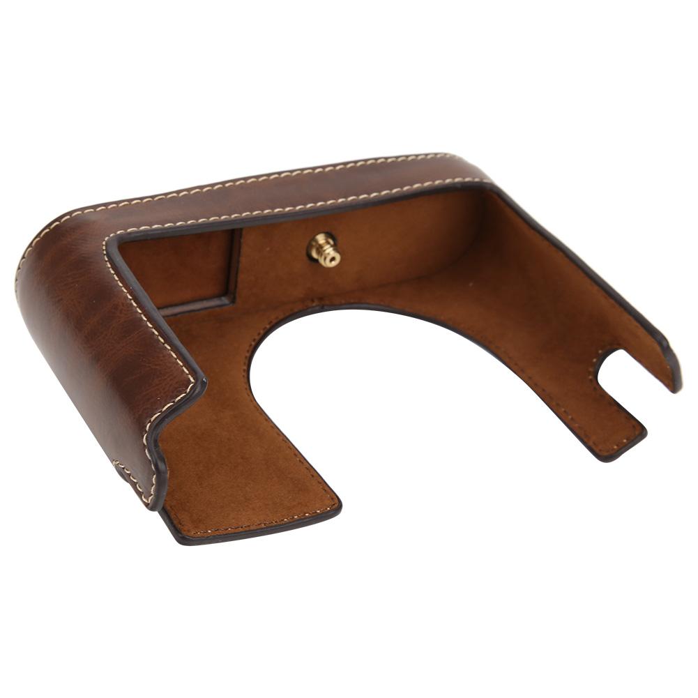 Чехол из искусственной кожи, защитный чехол на половину корпуса для камеры Leica Q, coffee