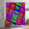 Colorful Butterfly Shower Curtain Bathroom Decor Set Pink Green Blue Red Purple Orange Yellow Black White