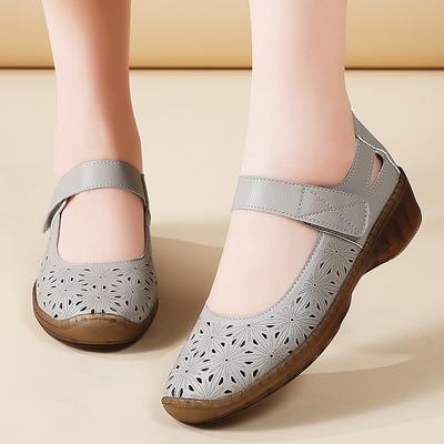 Женские сандалии Летние Мэри Джейн Пляжная обувь Желтые балетки Повседневные Мягкие сандалии для ходьбы для девочки Большой размер