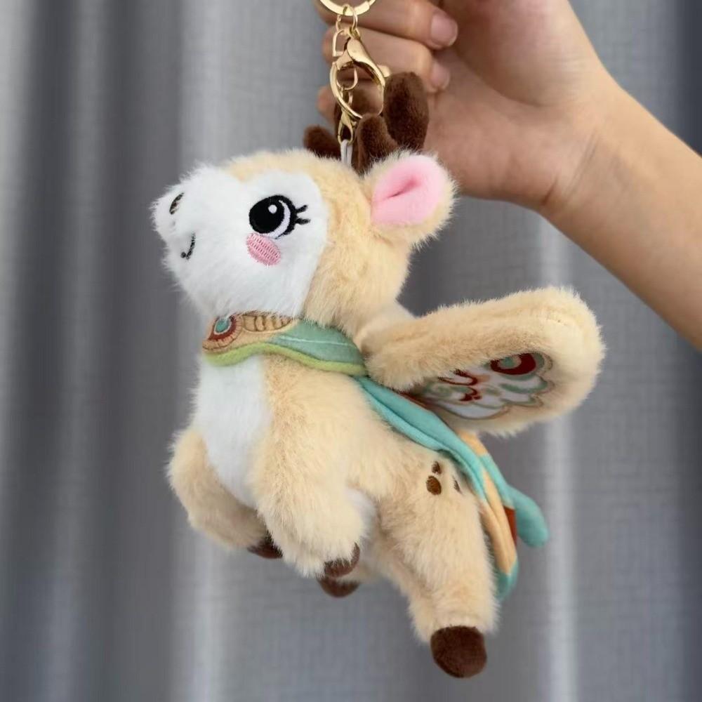 Deer Plush Pendant Dunhuang Flying Cat Cartoon Animal Doll Stuffed Keychain  Keychain Accessory