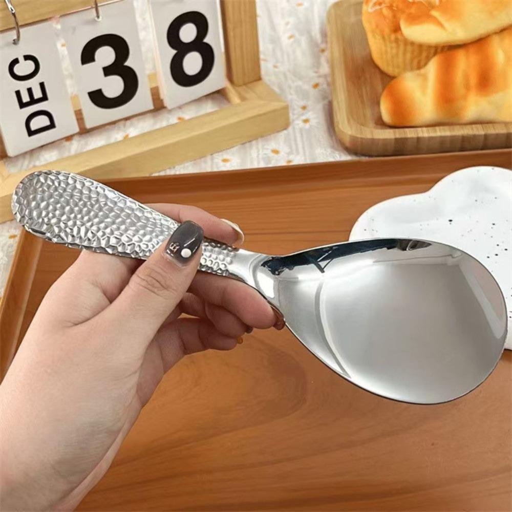 Household Non-stick Rice Spoon Stainless Steel Rice Spoon Easy to Clean Canteen Serving spoon