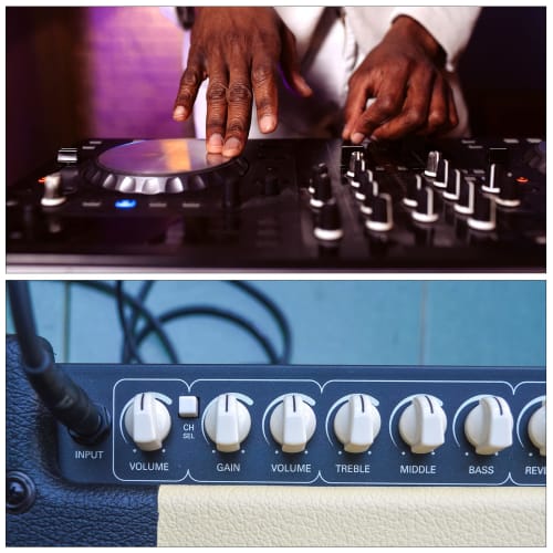 uxcell Potentiometer Control Knob, ABS Guitar Knob for Electric Guitar, Power Amplifier, Stereo, Bass, 6mm D-Type Shaft, 180 Degree, Black, Pack of 10