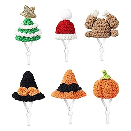 1 Набор Статуэтка Гуся Мини Вязаная Шапка с Регулируемым Ремнем Настольная Шапка Гуся Крючком