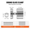 Glass Clamp 10 PCS Square Railing Bracket for 0.31 "-0.62 " Glass Silver