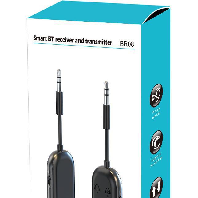 BR08 Bluetooth 5.3 Автомобильный AUX-ресивер 3,5 мм аудиоадаптер