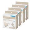 DAILY FIT MASK Filter+ Nonwoven Mask, 80 Masks (4 Boxes of 20 Masks), Pale Beige, 3D Mask, Breathable, Lightweight, Small Face, Soft Ear S