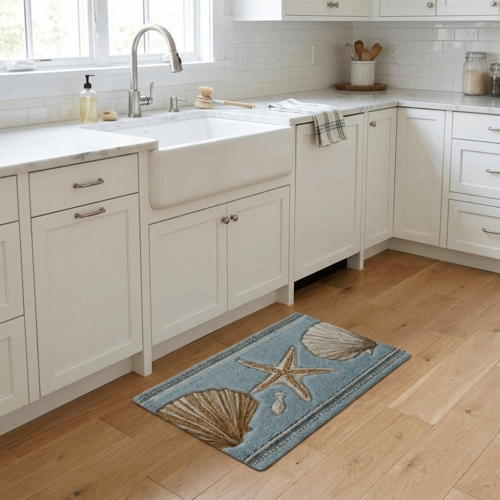 2D Flat Marine Decor Doormat Non Slip Bathroom Rug Welcome Mat Entrance Rug Entryway