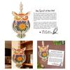 Elegant Owl Design Suncatchers with Story Card Door Window Decoration Perfect Gift for Special Event Outdoor Indoor