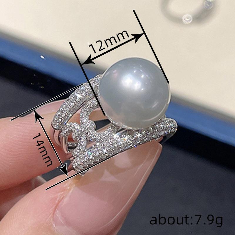 Кольцо с искусственным жемчугом для девочек, принцесса, леди, темперамент, одинарное кольцо, элегантные ювелирные изделия высокого класса