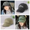 Винтажная потертая бейсбольная кепка Fisherman Cap Wide Women Portable Embroidery Brim Protec P5U8