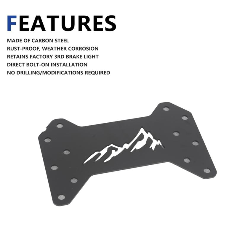F9-3Rd Brake Light Extension Mounting Bracket For Ford Bronco 2021-2023 Spare Tire High Brake Light Extension Bracket