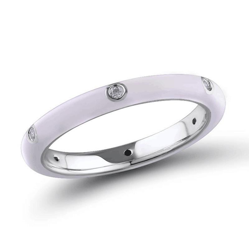 Кольцо-дорожка из стерлингового серебра 925 пробы с разноцветными радужными цирконами, штабелируемое, для женщин, свадебное, для помолвки, ювелирный подарок, набор колец 925 пробы