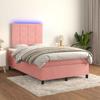 VidaXL Slatted Bed Base with LED Mattress, Upholstered Bed, Double Bed, Adult Bedroom Interior Bed, 3136118