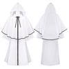 Halloween Death Wizard Cloak Cosplay Costume Monk Hooded Robes Cloak Cape Friar Medieval Renaissance Priest Kids Adult