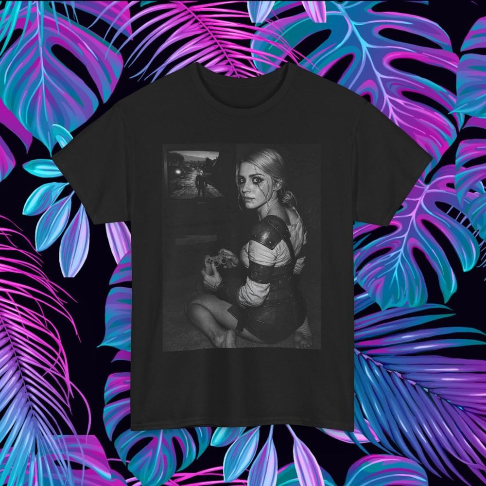 Футболка Witcher 3, Геймерская футболка, Футболка по видеоигре, Графическая футболка унисекс, Игровая