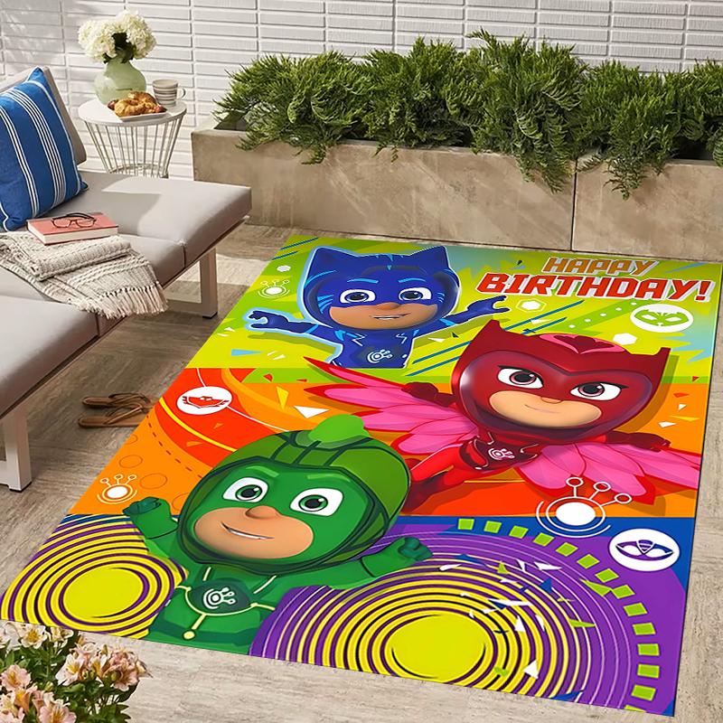 1pc PJ Marks1 Design Area Rug - Non-Slip, Soft & Cozy Floor Mat for Living Room, Bedroom, Office - Indoor/Outdoor Decorative Carpet