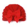 Autumn and winter children's warm knitted hat, baby bow Indian hat, baby wool hat