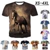 New Fashion 3D Horse T-shirts for Men Harajuku Trendy Tops T Shirts Short Sleeve Tee Loose T-shirt Size S-6XL