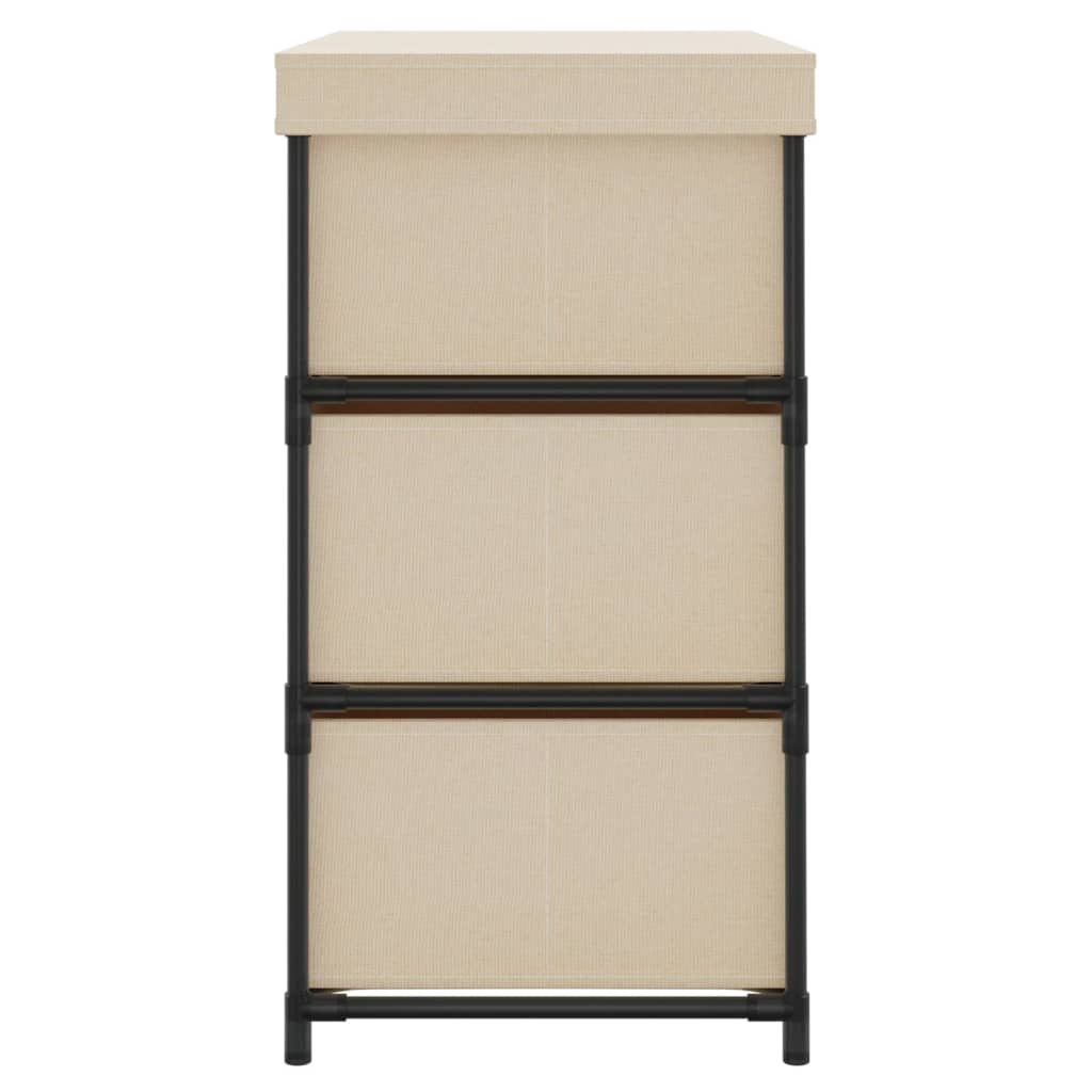 Storage Cabinet with 6 Drawers 55 * 29 * 55 cm Cream Steel