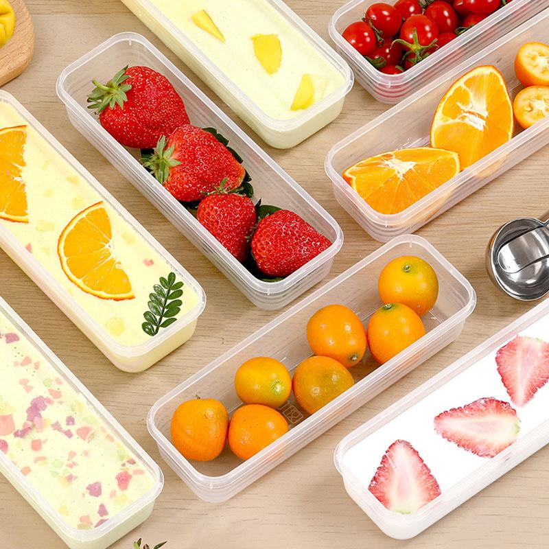 Свежая коробка для лапши Пластиковая запечатанная коробка для хранения продуктов Прямоугольный контейнер для фруктов Холодильник Хранение Кухонные принадлежности Домашний инструмент