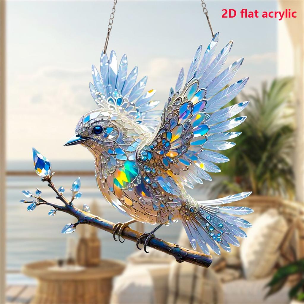 2D Birdy Acrylic Living Room Garden Pendant Holiday Scene Decoration Pendant Gift