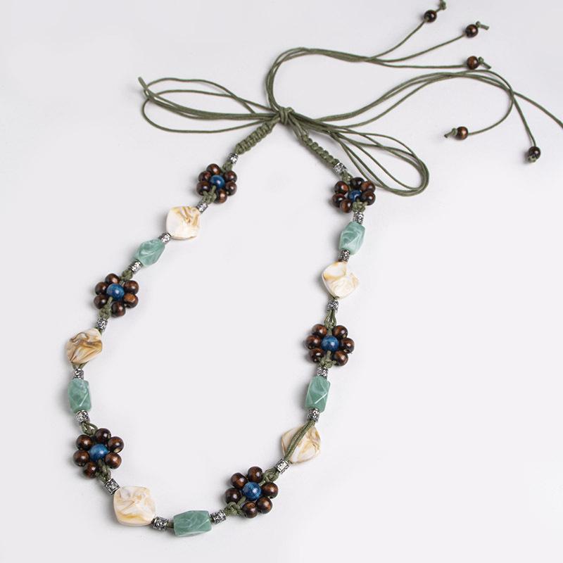 Boho Style Waist Rope Knitted Acrylic Ethnic Style Handmade Women's Belt Leisure Vacation Style Waist Rope