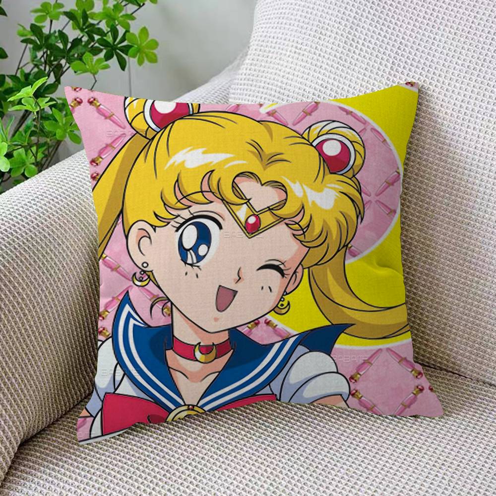 Милая подушка S-Sailor M-Moon Подарок Декор для домашнего офиса Спальня Диван Автомобильная подушка Чехол 45X45
