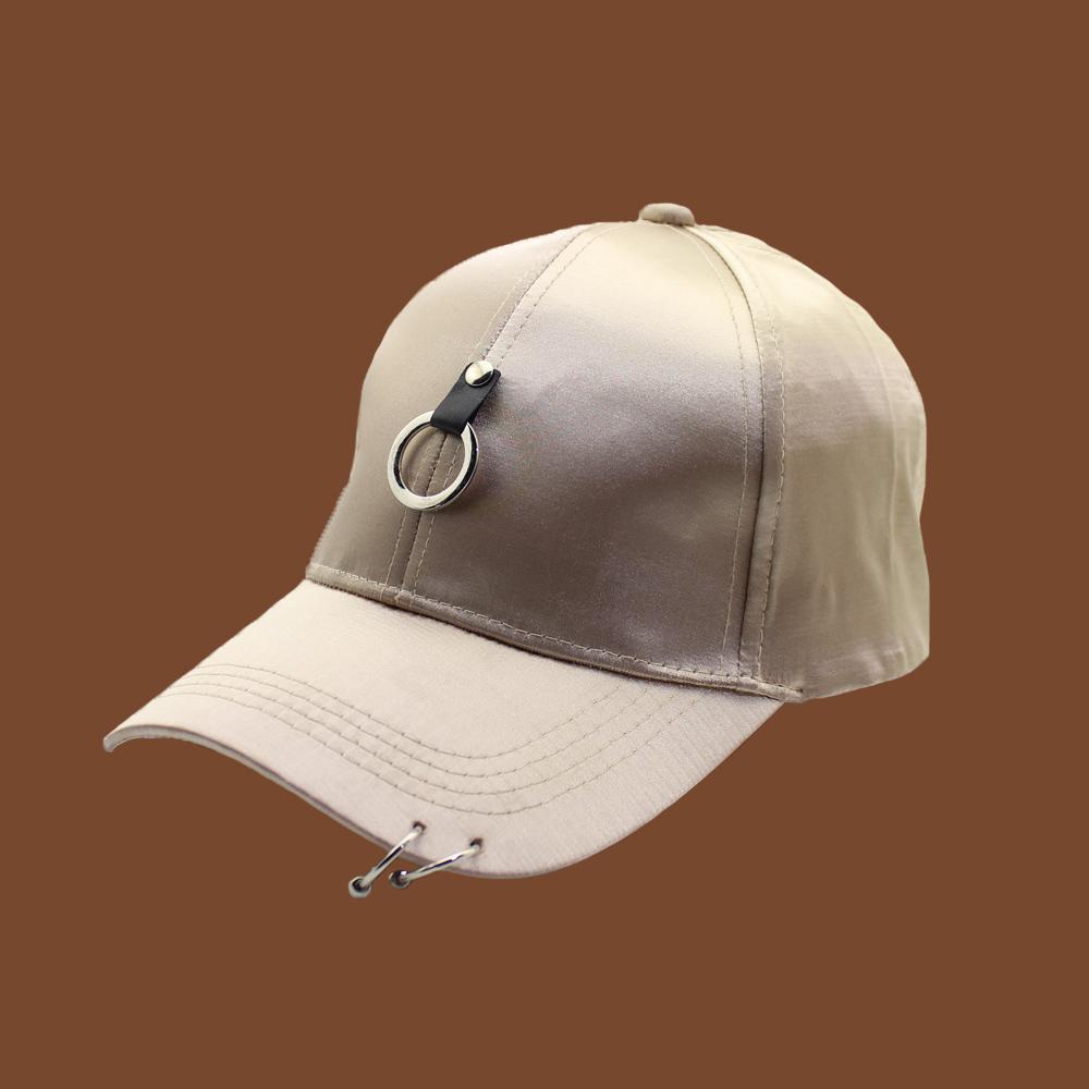 Women Men Hip Hop Kpop Snapback Baseball Cap One Tone With Ring Sport Dancing Travel Lover Dad Hat Caps Streetwear Adjustable Size