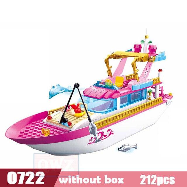 Big Garden Villa City House Building Blocks Sets Yacht Ship Castle Friends Bricks Toys Girls Christmas Gifts