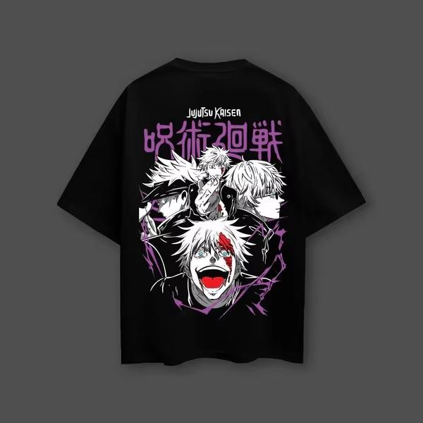 2026 Лето Новое Поступление Аниме Футболка Jujutsu Kaisen Сатору Годжо Мужская Футболка Детская/Взрослая Стандартный Размер Спортивная Одежда