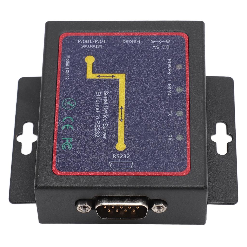 TXI022 RJ45 To RS232 Serial Network Adapter Bi Directional Transfer TCP IP Serial Network Adapter