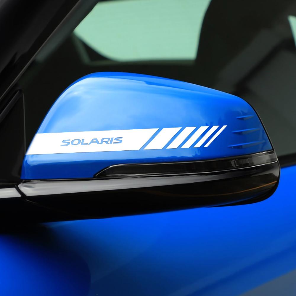 2PCS For Hyundai Accent ElantraTucson GDI i10 i20 i30 i40 ix20 ix35 Car Rearview Mirror Sticker Decals Auto Exterior Accessories vf1