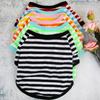 Stripe Summer Spring Dog T-shirt Soft Small Medium Dog Puppy Clothing Shirt Vest Printed Pet Dog Puppy Vest T-shirt Dog Cloth