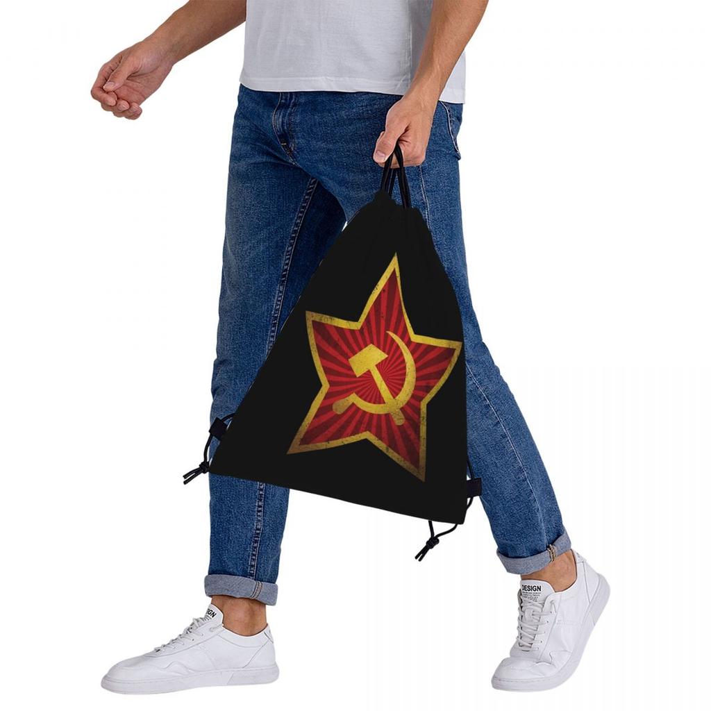 СССР Серп и Молот CCCP Российский Советский Флаг Рюкзаки Модные Сумки на Шнурке Сумка для Мелочей Книжные Сумки для Путешествий Школы