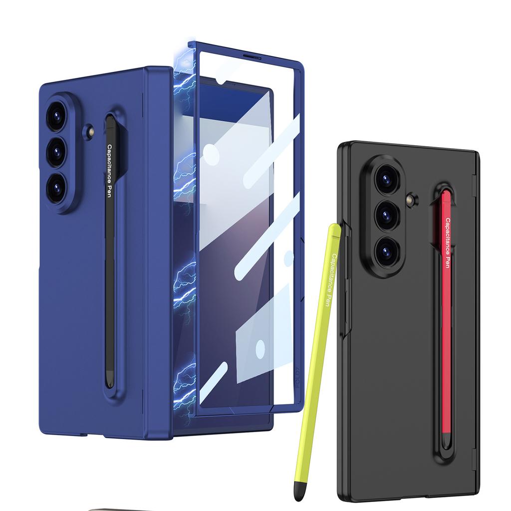 Suitable for Samsung Z Fold7 Mobile Phone Case Pen Slot Integrated with Stylus Ultra Thin Shell Film Rotary Shaft Folding Protective Cover